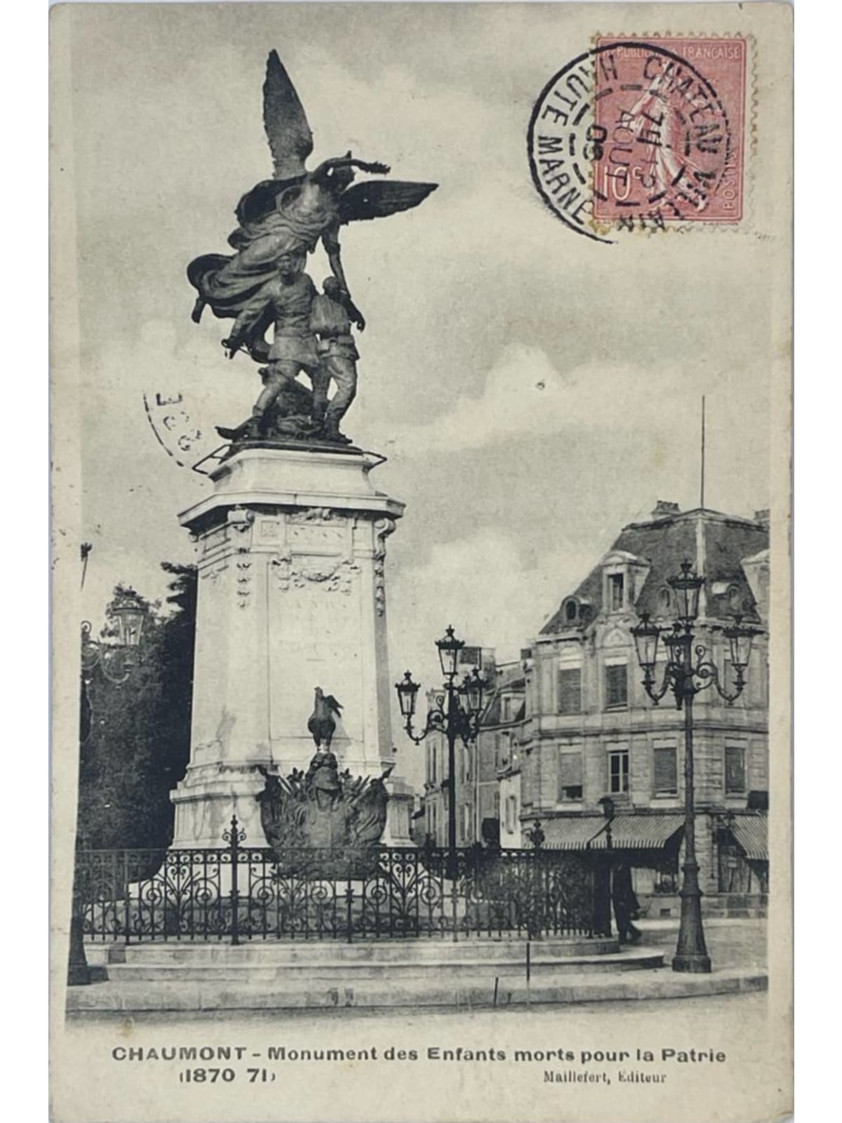 Recto de la carte postale