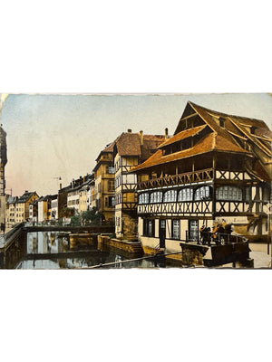 Strasbourg – Le Bain aux Plantes et la Maison des Tanneurs – CPA colorisée