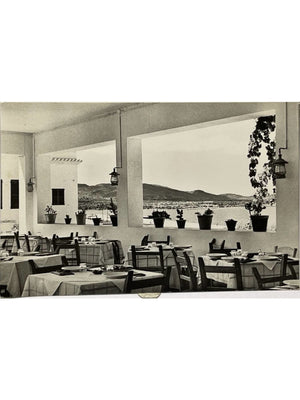 Carte postale – Sant Antoni de Portmany – Terrasse de la Pensión Los Angeles – Ibiza, 1960