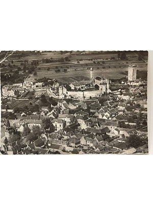 Le Grand-Pressigny (37) – Château et ville, vue aérienne – CPSM 1954