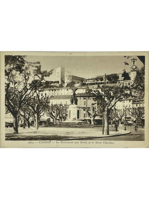 Cannes – Monument aux Morts et Mont Chevalier – CPA n° 9873
