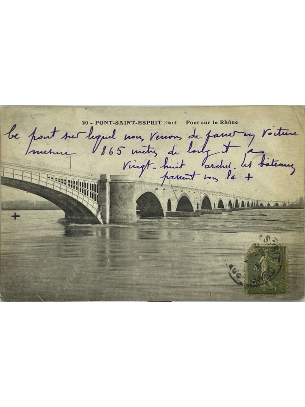 Recto de la carte postale