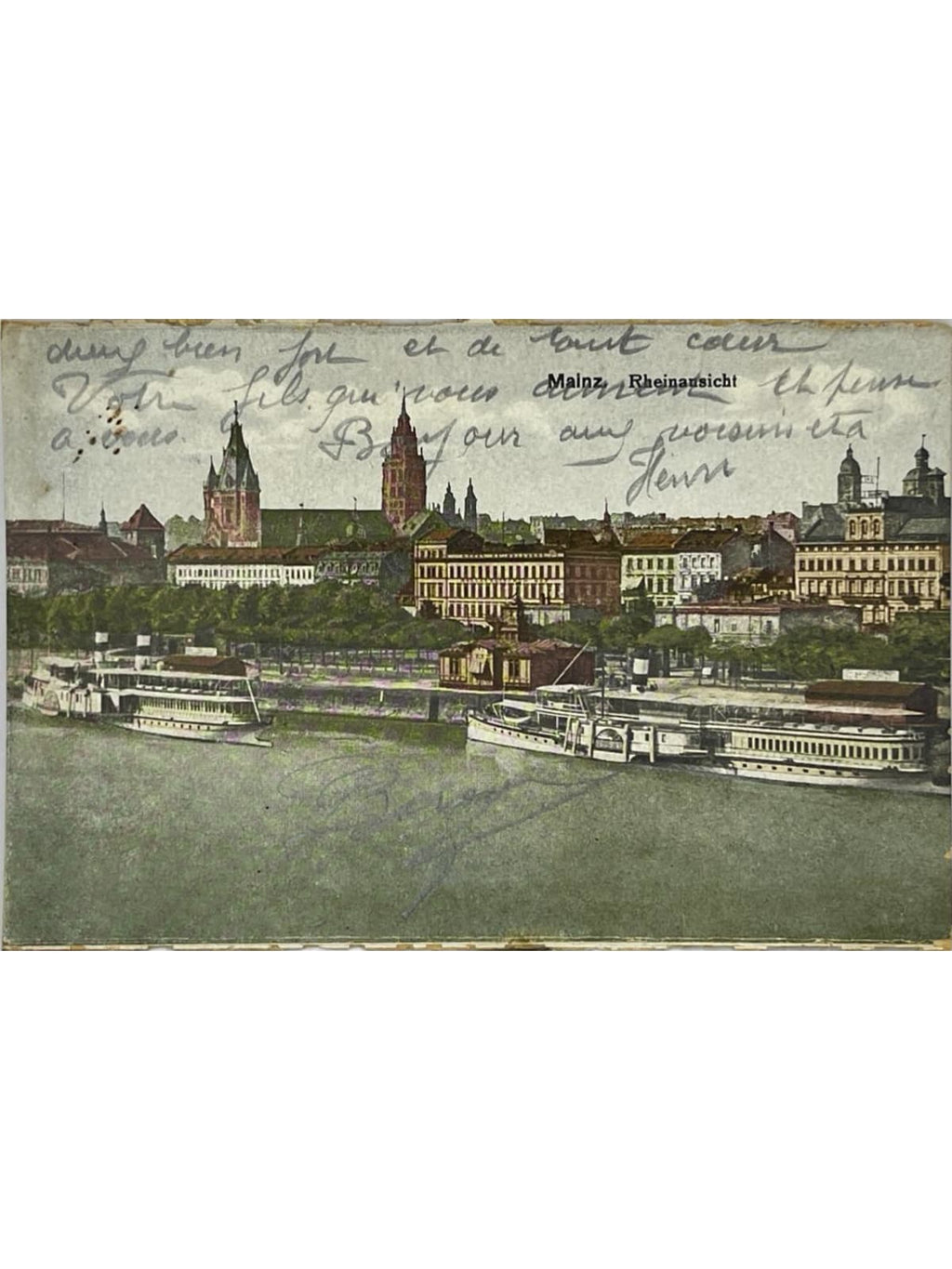 Recto de la carte postale