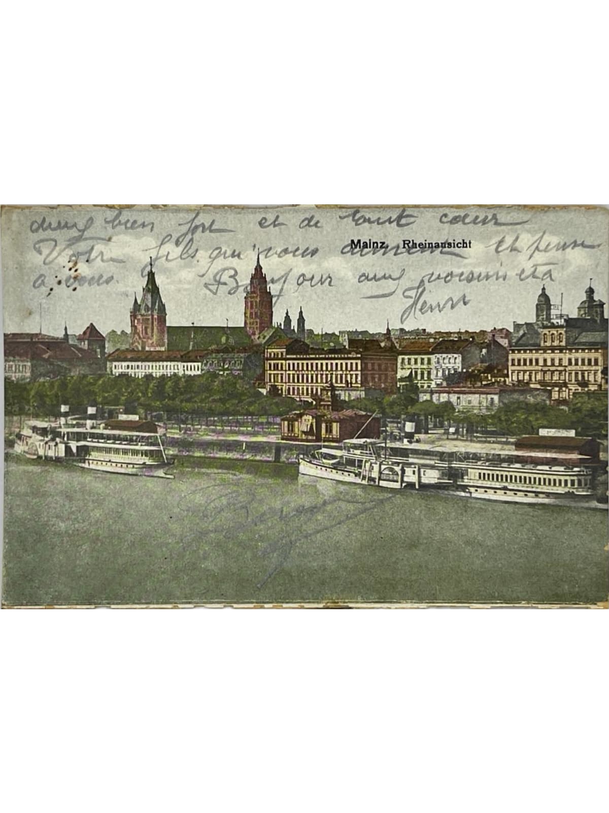 Recto de la carte postale