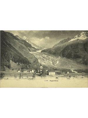 Carte postale – Argentière à Chamonix – Village et glacier – Jullien frères n°96