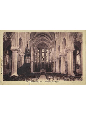 Ambérieu-en-Bugey (Ain) – Intérieur de l'église – CPA n° 592