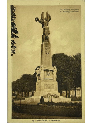 Orléans – Monument par Ch. et H. Malfroy – CPA ancienne n°14