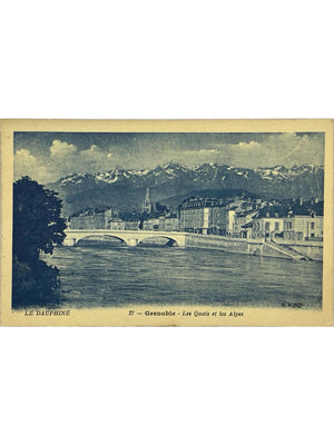Grenoble – Les quais et les Alpes – CPA n°37 Le Dauphiné