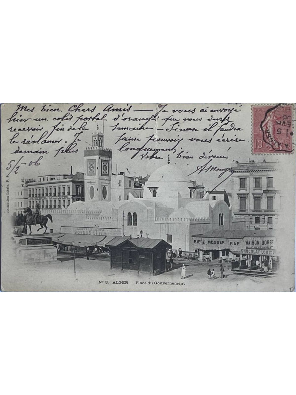 Recto de la carte postale