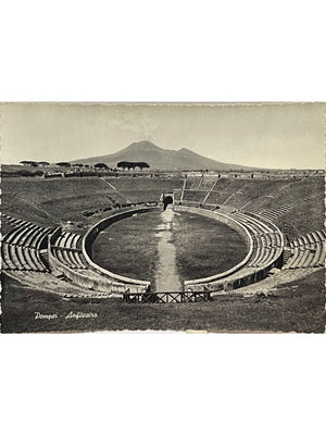 Pompei – Amphithéâtre antique et Vésuve – CPSM