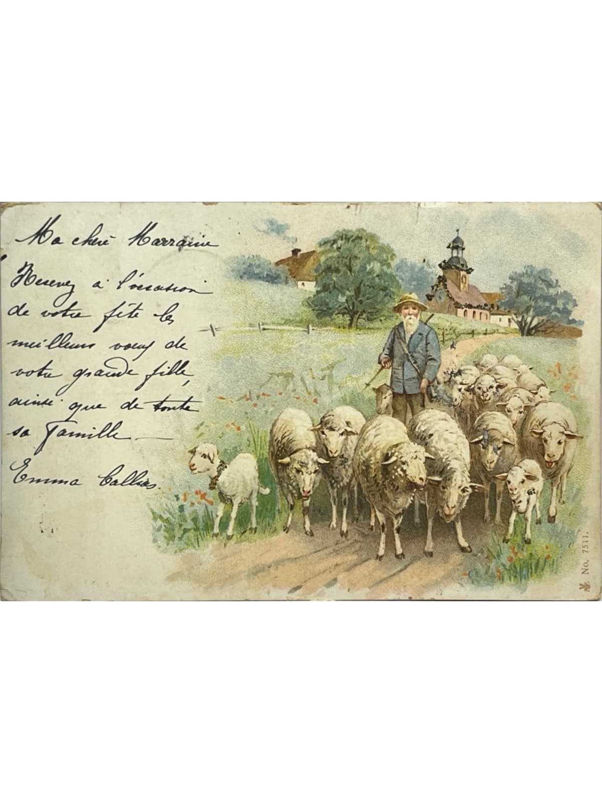 Recto de la carte postale