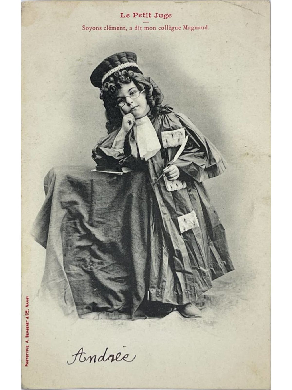 Recto de la carte postale