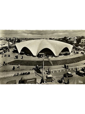 Royan – Le Marché central animé et automobiles – CPSM n°4568