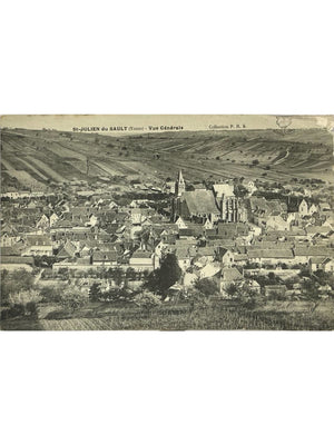 Saint-Julien-du-Sault (Yonne) – Vue générale et église – CPA