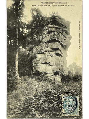 Moyenmoutier (Vosges) – La Haute-Pierre, rocher de 27 mètres – CPA 1906