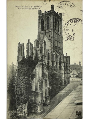 Saint-Omer – Ruines de l'abbaye Saint-Bertin – CPA n° 2, vers 1913