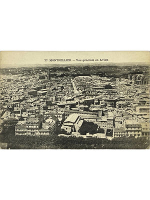 Montpellier – Vue générale en avion – Carte postale ancienne n° 77