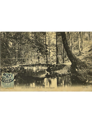 Retournemer – Le pont et la cascade à Xonrupt-Longemer – CPA 1906