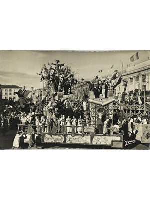 Nice – Carnaval, char Le Corbeau et le Renard par B. Magnico – CPSM