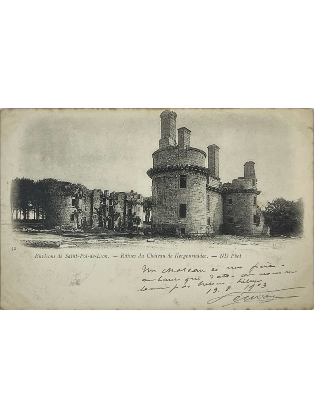 Recto de la carte postale