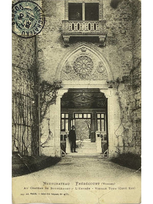 Frebécourt (Vosges) – Château de Bourlémont, entrée de la vieille tour – CPA 1906