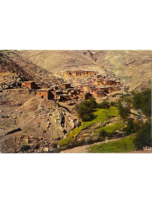 Sud marocain – Région de Ouarzazate, village berbère – Carte postale années 1980