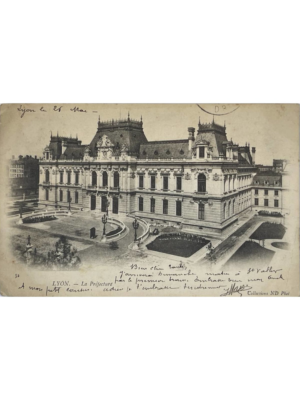 Recto de la carte postale