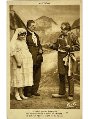 Auvergne – Un mariage, scène folklorique – Photo-Édition G. d'O. – CPA