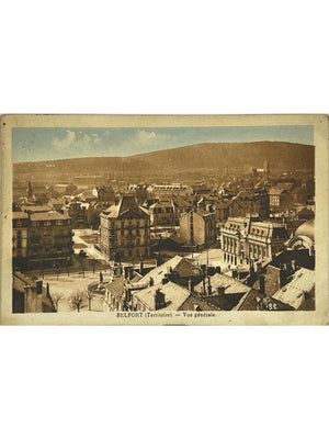 Belfort (90) – Vue générale avec tramway – CPA n°132, 1931
