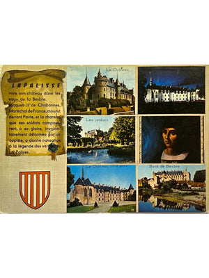Carte postale – Lapalisse (Allier) – Château, jardins et Besbre – Carte multivue 1977