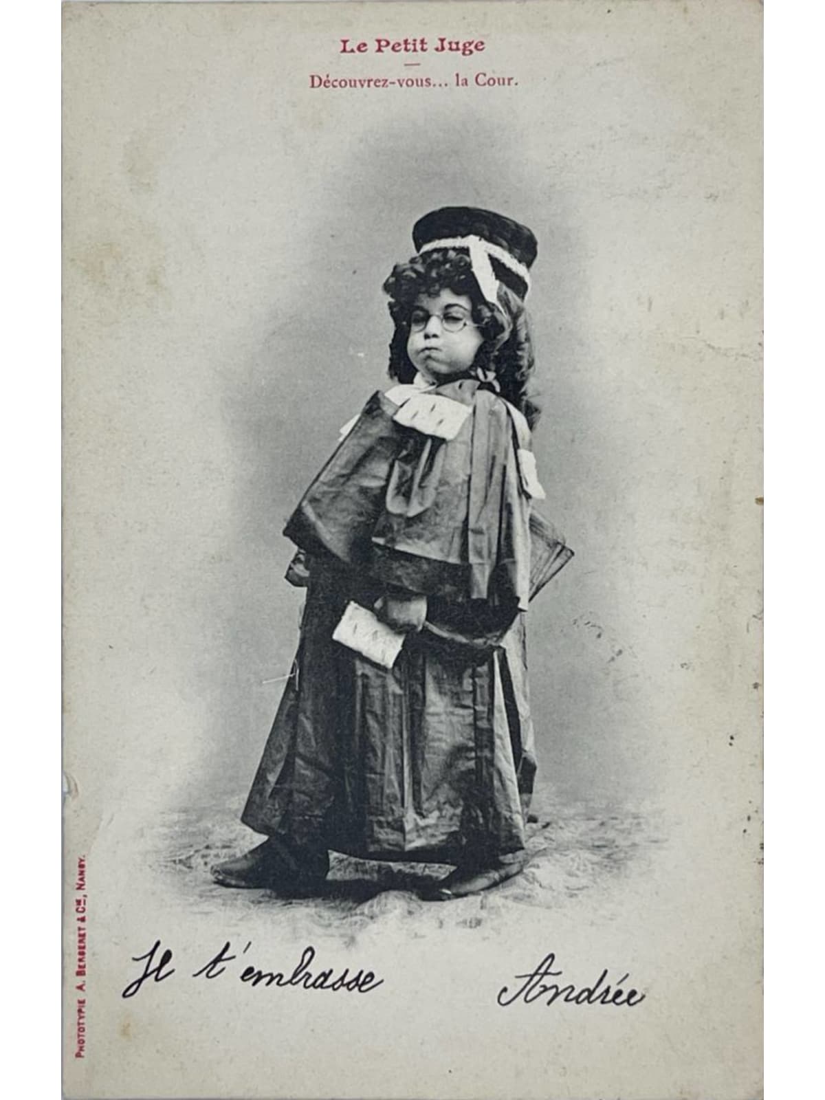 Recto de la carte postale