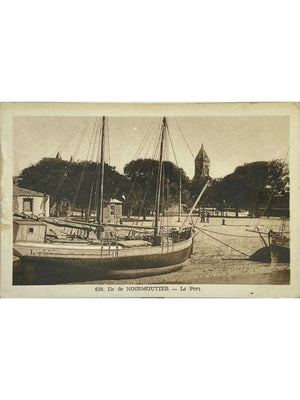 Noirmoutier-en-l'Île – Le port et les bateaux à marée basse – CPA n°630