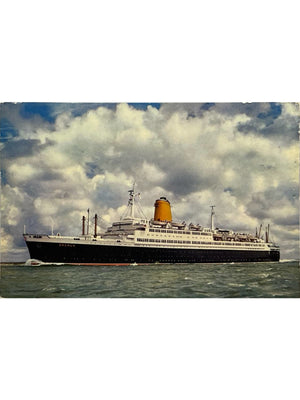 Carte postale – Paquebot T.S. Bremen – North German Lloyd – carte publicitaire 1963