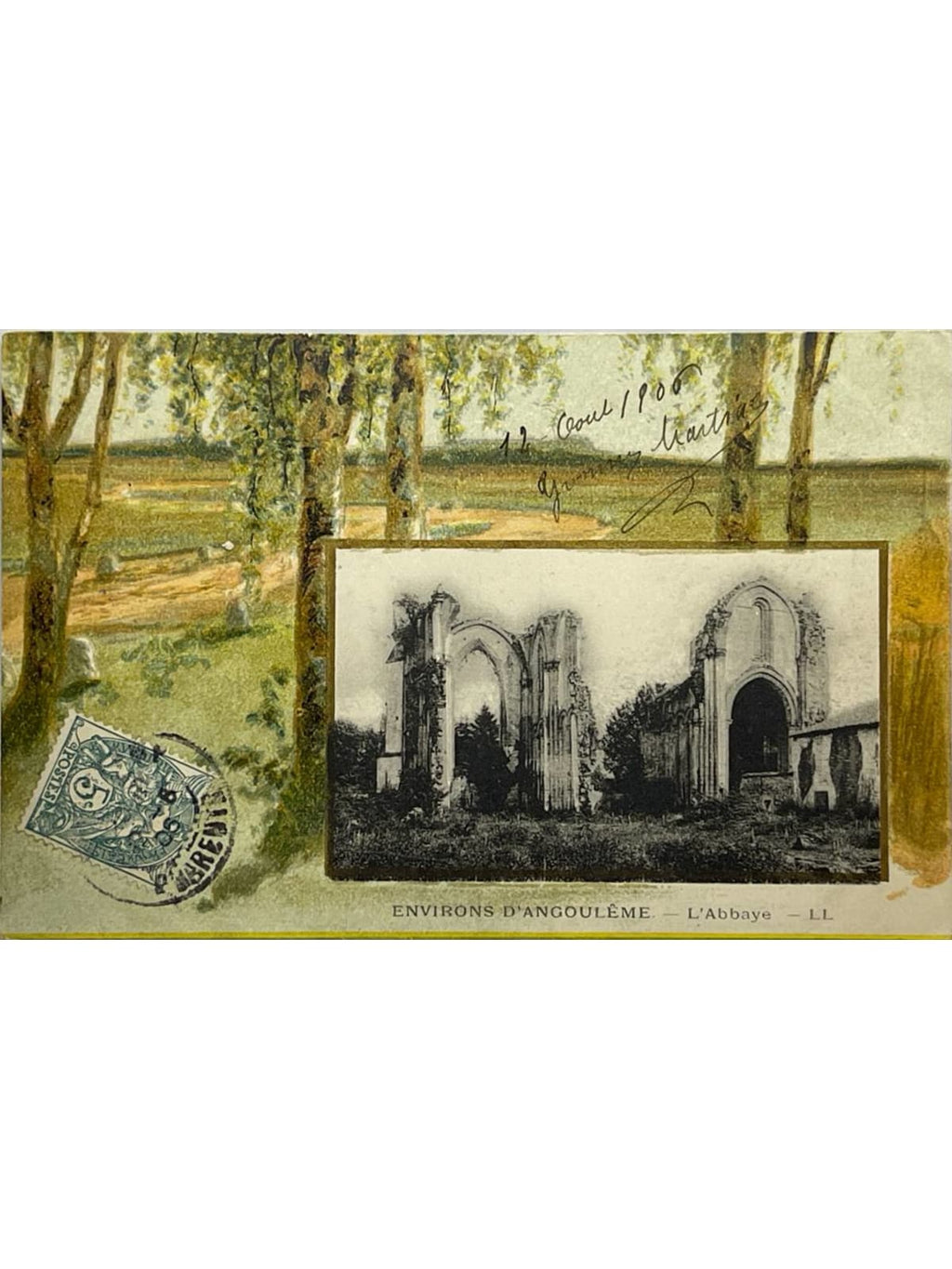 Recto de la carte postale