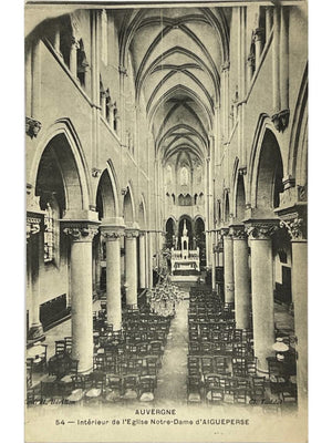 Aigueperse – Intérieur de l'église Notre-Dame – CPA n° 54