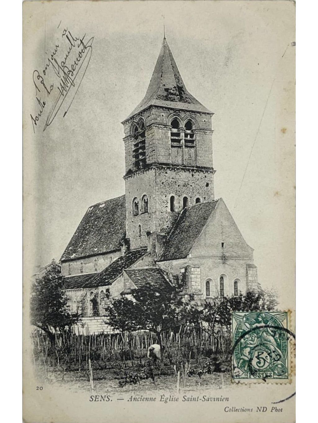 Recto de la carte postale
