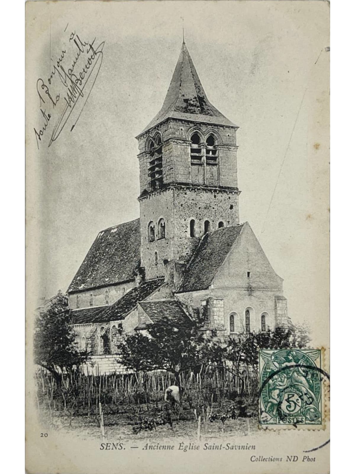 Recto de la carte postale