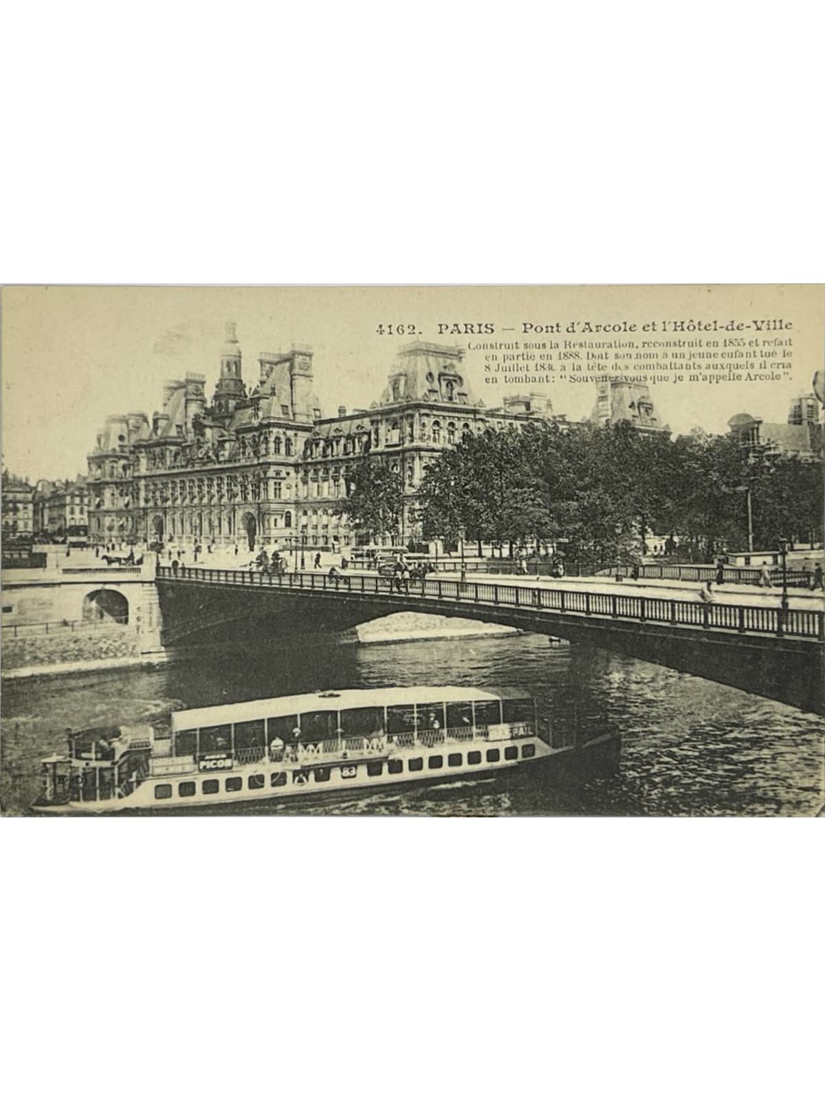 Recto de la carte postale