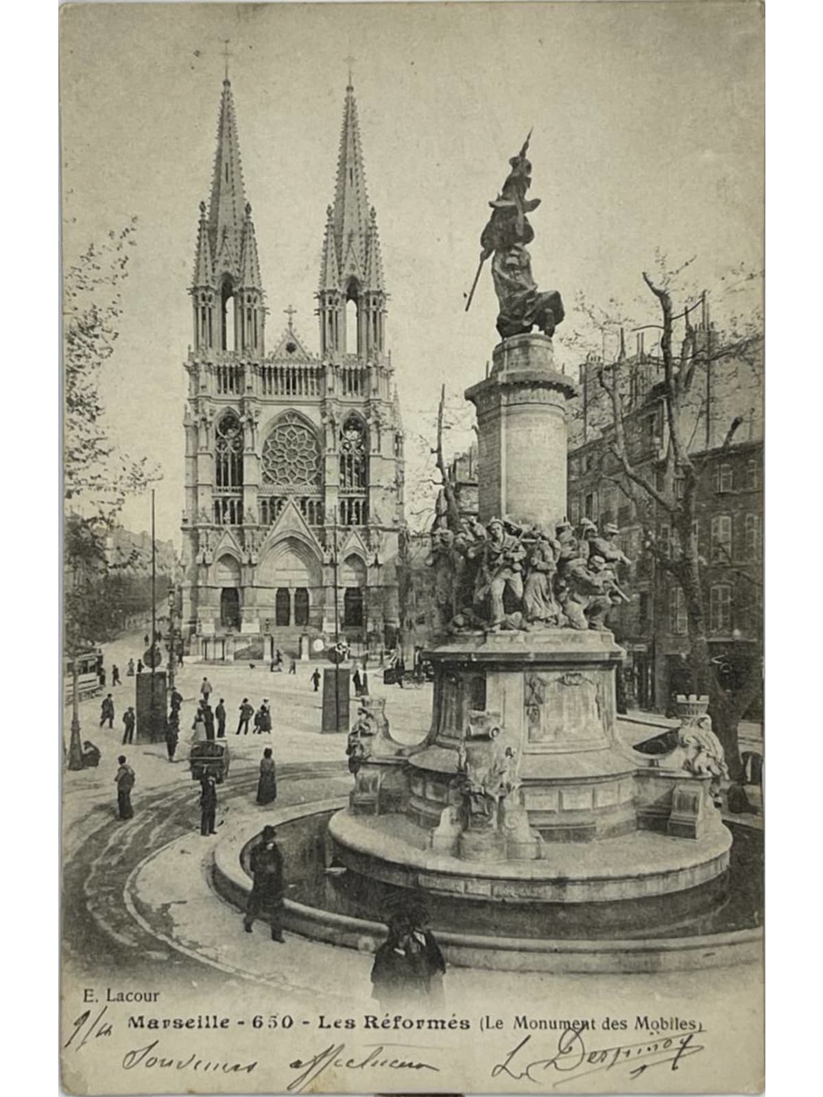 Recto de la carte postale