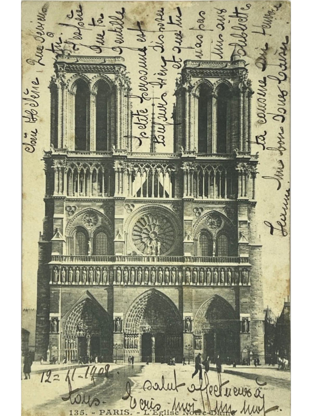 Recto de la carte postale