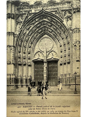 Nantes – Cathédrale Saint-Pierre-et-Saint-Paul, portail central – CPA n° 431