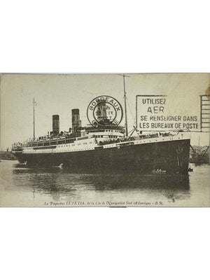 Paquebot Lutetia – Compagnie de Navigation Sud-Atlantique – CPA années 1920
