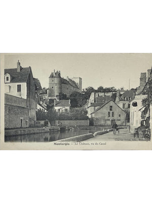 Montargis – Le château vu du canal – CPA ancienne