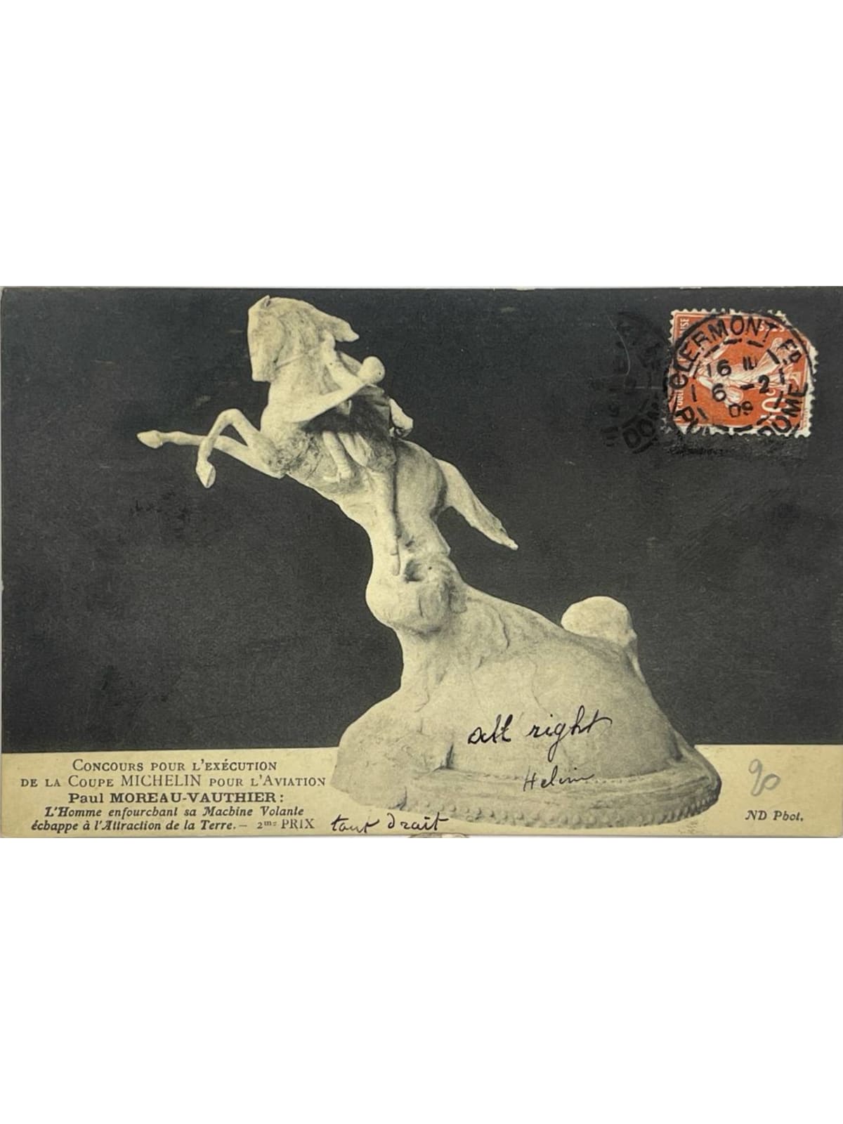 Recto de la carte postale
