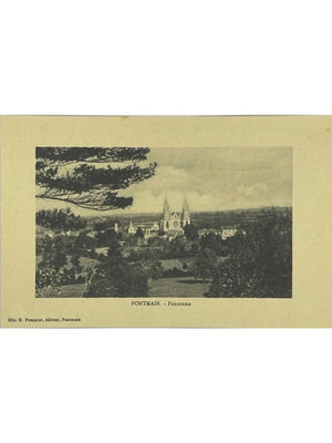 Pontmain (Mayenne) – Panorama et basilique Notre-Dame – CPA ancienne