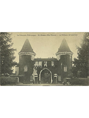 Cromac (Haute-Vienne) – Château de Lascroux et automobile – CPA n° 20