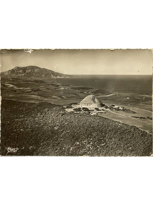 Carte postale – Tipasa – Tombeau de la Chrétienne et mont Chenoua – Vue aérienne années 1950