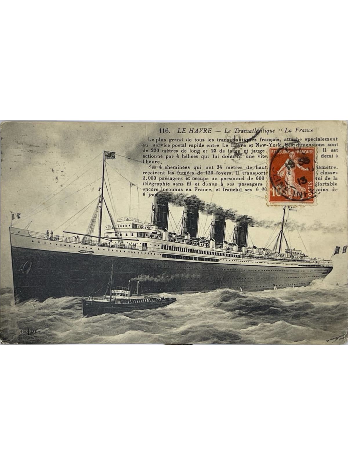 Recto de la carte postale