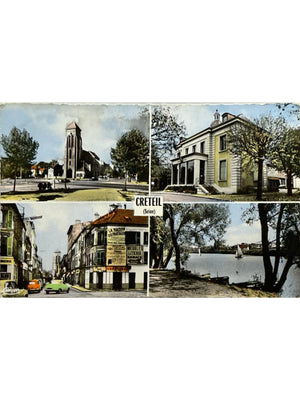 Créteil (Seine) – Église, mairie, rue du Général-Leclerc et bord de Marne – CPSM