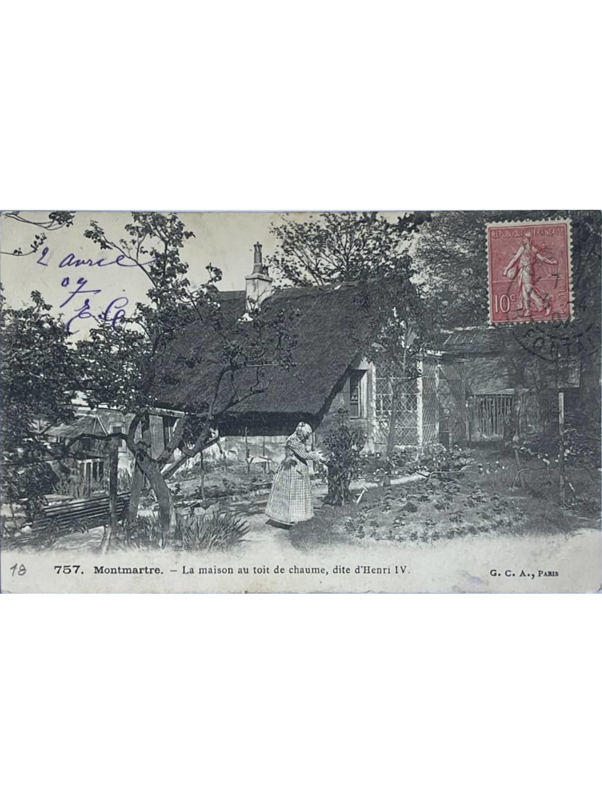 Recto de la carte postale